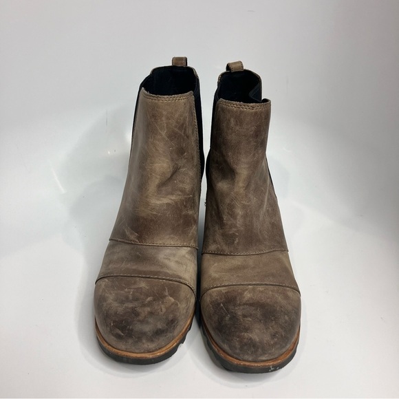 Sorel Lea Wedge Booties leather size 10 - Picture 3 of 10